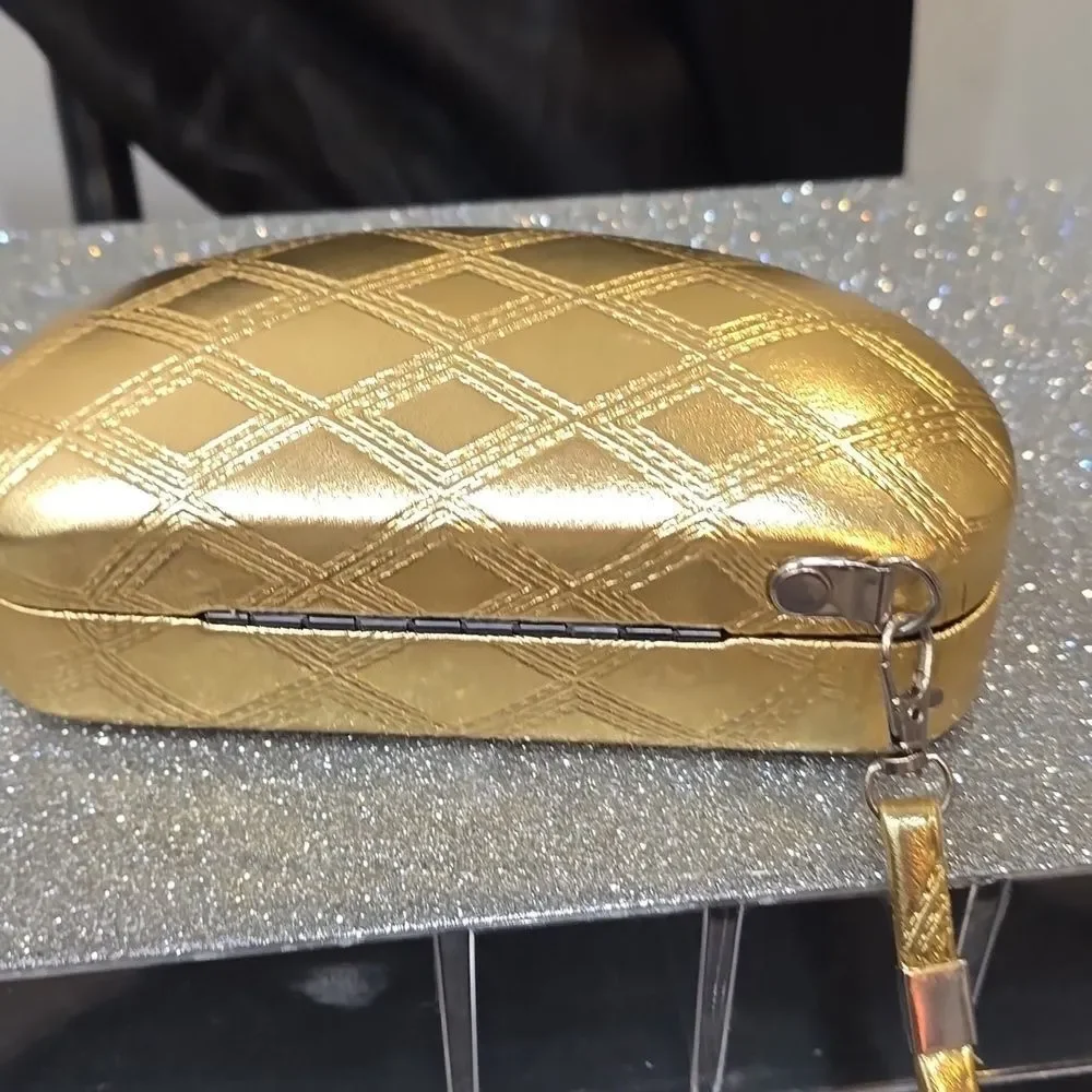 Genesis‎ Gold Woven Hard Eye Glass Case w/Strap